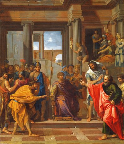 A Preparatory Study Depicting The Miracle of Saint Paul, The Blinding of Elymas by Nicolas Pierre Loir